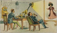 Vintage Video-Telephony by French Artist ca. 1900